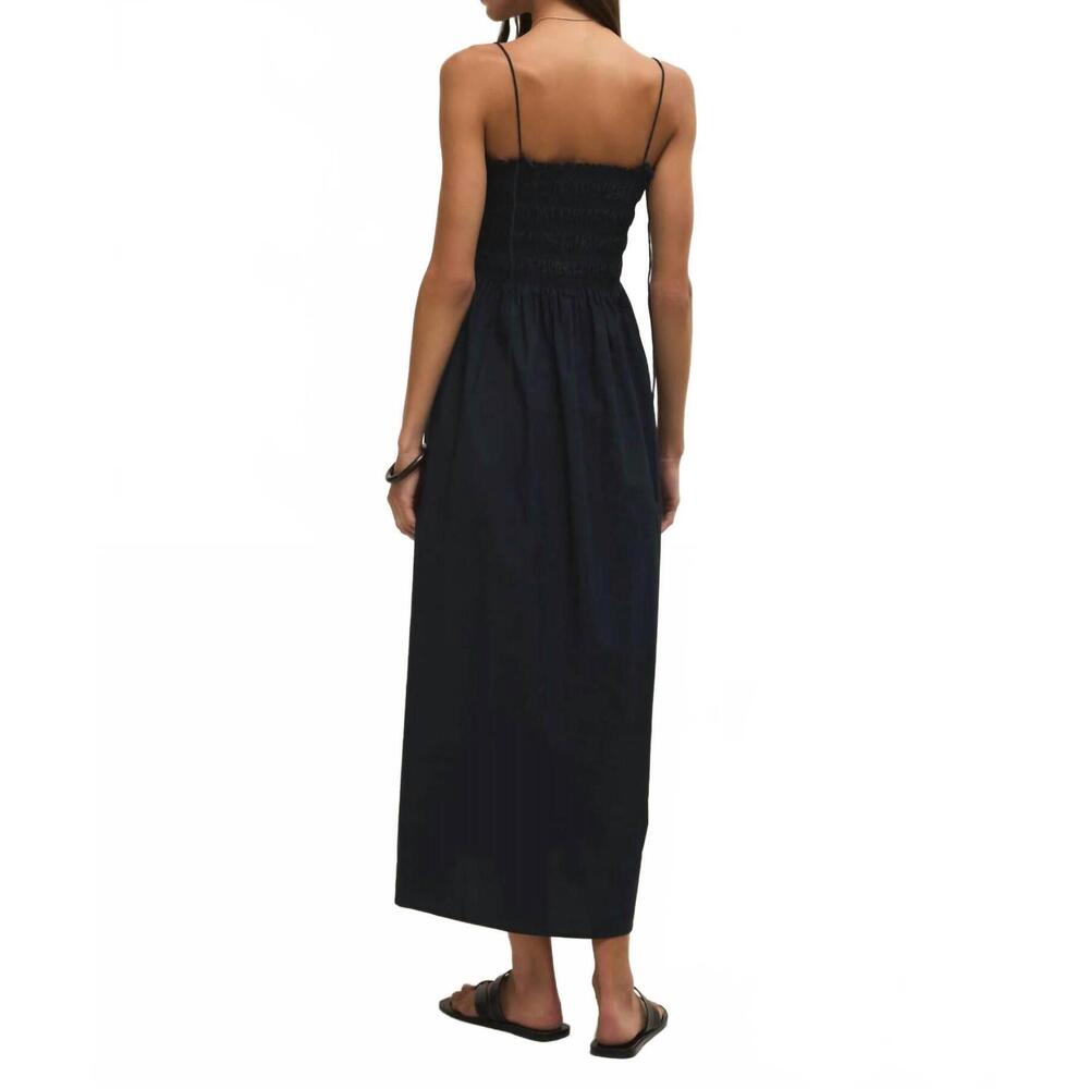 NEW Z SUPPLY cornelia poplin midi dress in black - Picture 8 of 9
